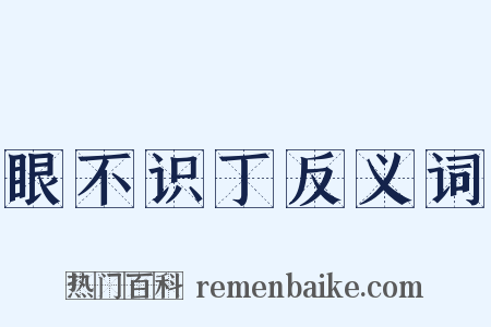 眼不识丁反义词是什么意思的图片